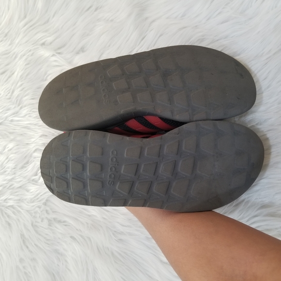 ADIDAS CloudFoam Comfort Sneakers Black With Red SIZE 7.5 Men,Women 8.5 - Picture 16 of 17